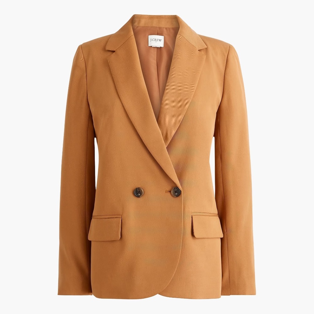 J.Crew Drapey Twill Double-Breasted Blazer - Picture 4 of 7